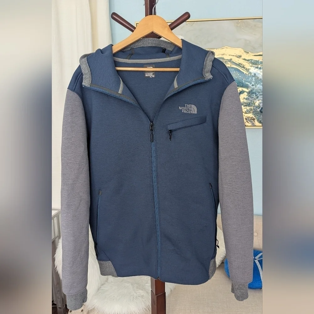 North Face Hoodie Jacket Deep Pockets Front Full Zip Up Sz XL